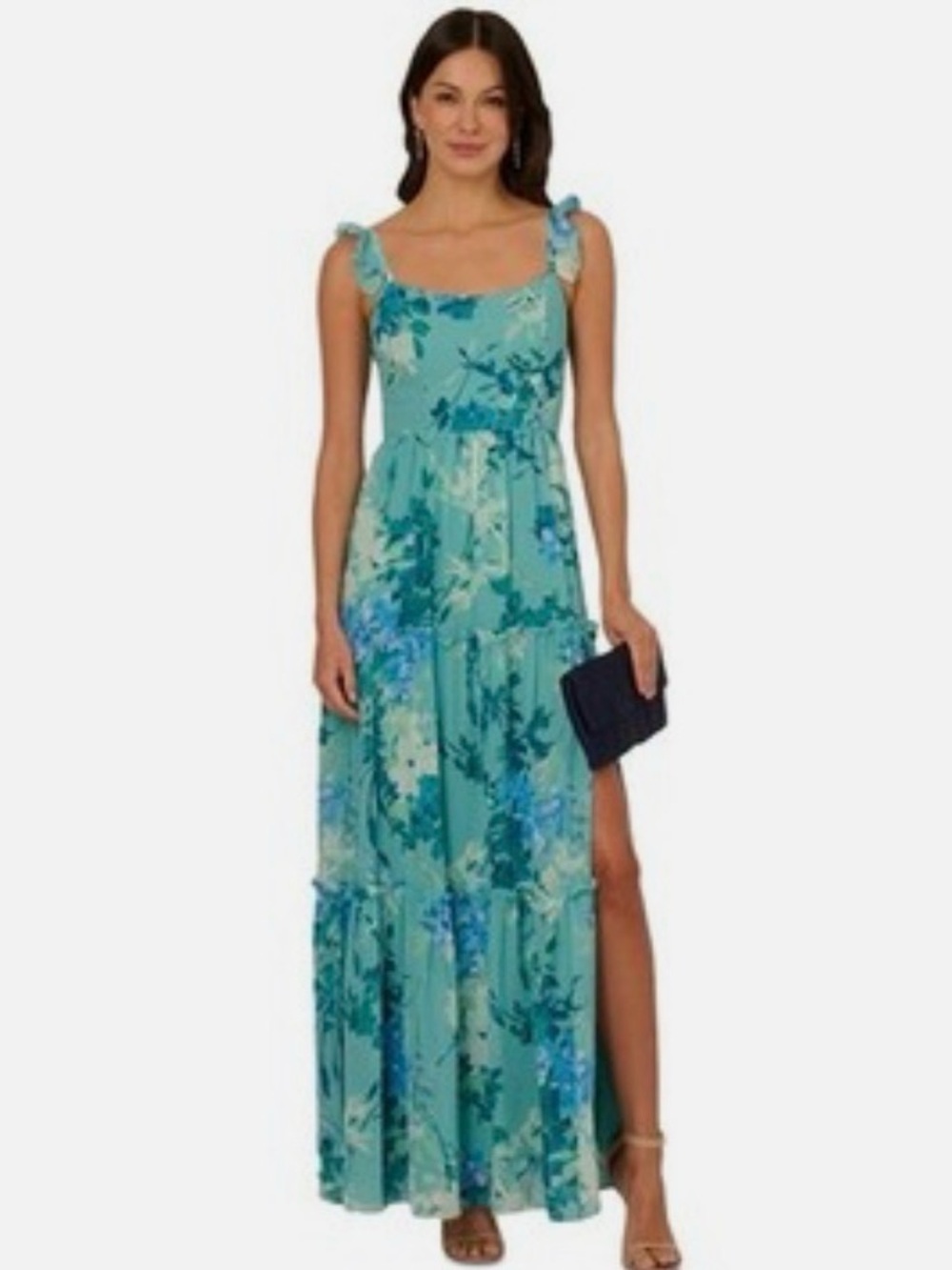 Adrianna Papell Women's
Printed Ruffle-tiered
Chiffon Gown